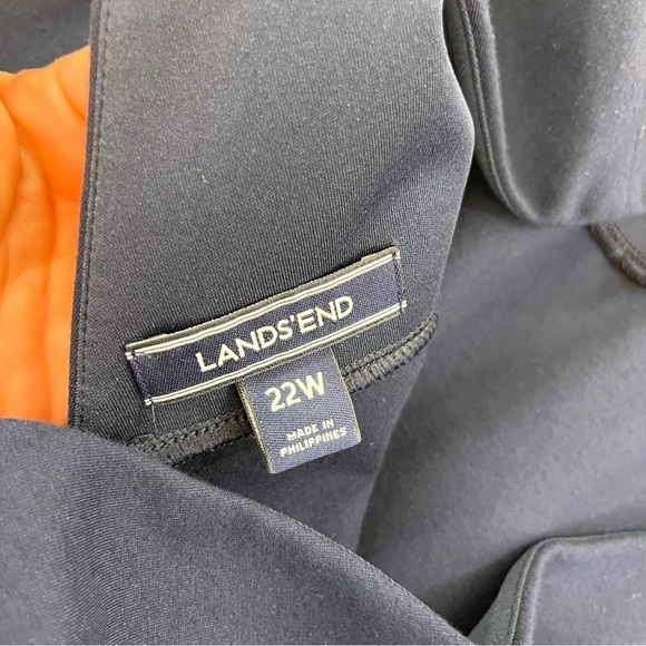 Lands End Ponte Knit Midi Dress Plus Size 22W Stretch Women’s Sleeveless Navy - Picture 9 of 14